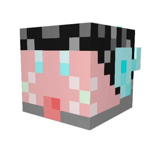 Zakai_Y Minecraft avatar head, 3D render