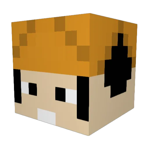 ZakaliSan Minecraft avatar head, 3D render