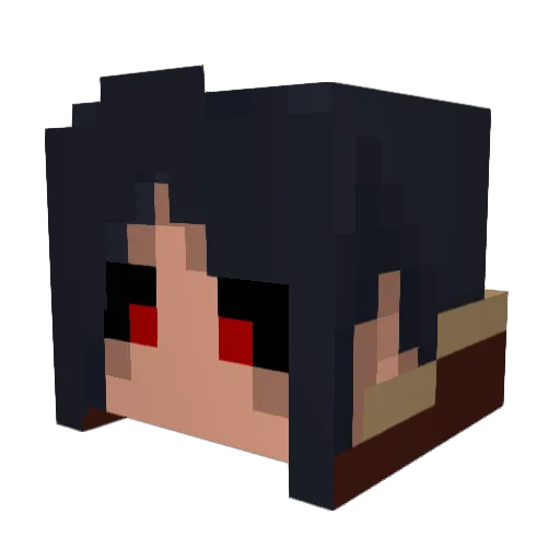 Zakarouu Minecraft avatar head, 3D render