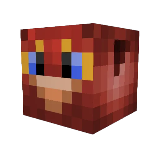 Zakarr Minecraft avatar head, 3D render