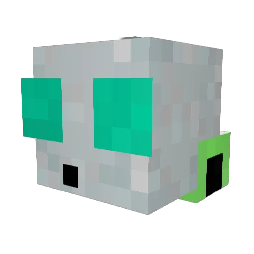 Zakater Minecraft avatar head, 3D render