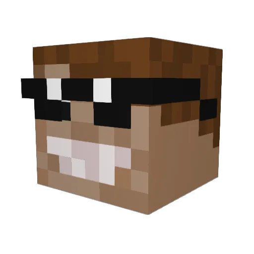 Zakattack09 Minecraft avatar head, 3D render