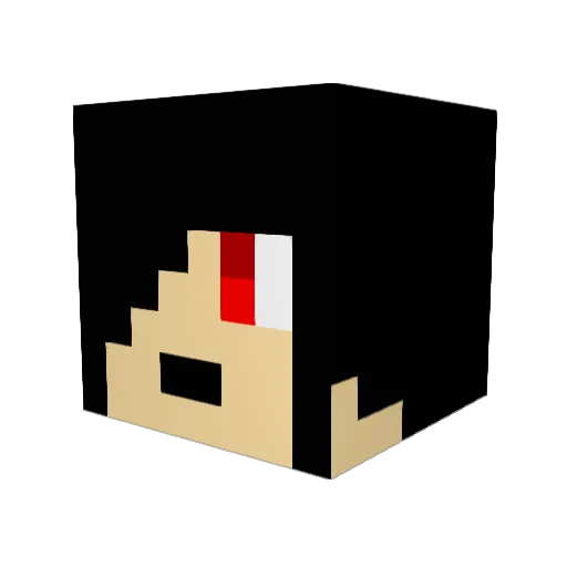 Zakent Minecraft avatar head, 3D render