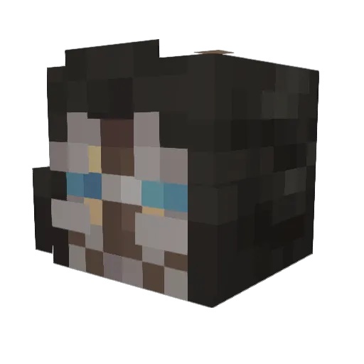 Zaker12c Minecraft avatar head, 3D render