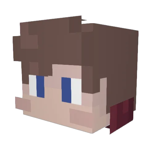 Zakh8 Minecraft avatar head, 3D render