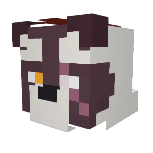 Zakharim Minecraft avatar head, 3D render