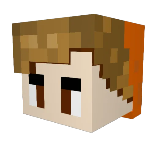 Zakharo Minecraft avatar head, 3D render