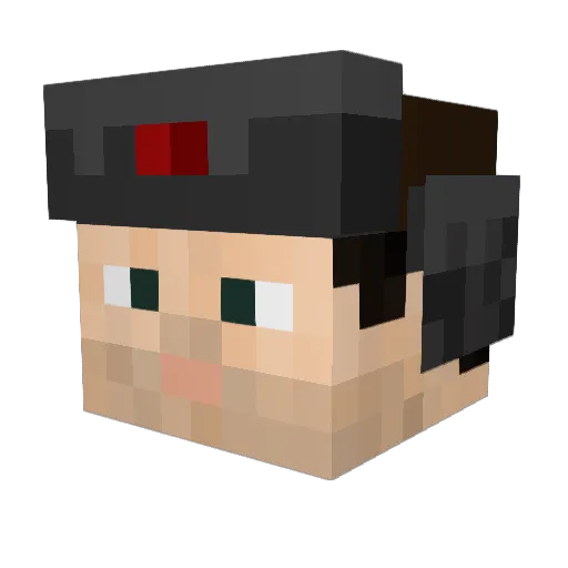 Zakharov_0 Minecraft avatar head, 3D render