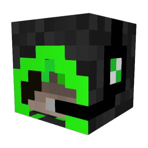 Zakiles Minecraft avatar head, 3D render