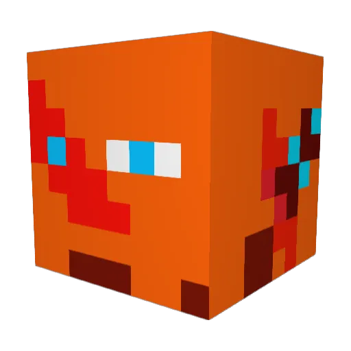 Zakixcy Minecraft avatar head, 3D render