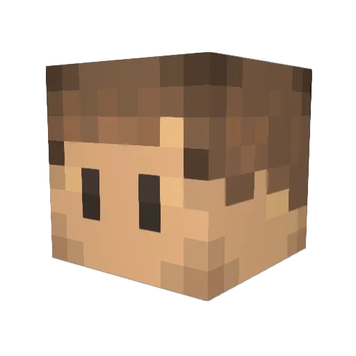Zakkary Minecraft avatar head, 3D render