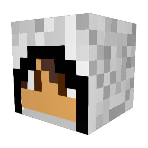 Zaklon Minecraft avatar head, 3D render