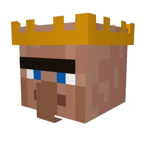 Zakmorak Minecraft avatar head, 3D render