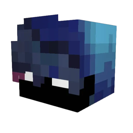 ZakolaQ Minecraft avatar head, 3D render