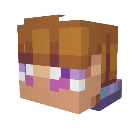Zakryx Minecraft avatar head, 3D render