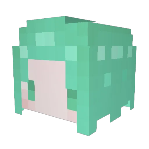 Zakura_yoo Minecraft avatar head, 3D render