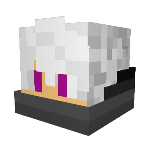 ZakvielStreams Minecraft avatar head, 3D render