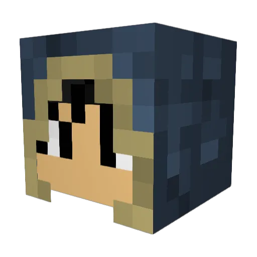 Zalandir Minecraft avatar head, 3D render