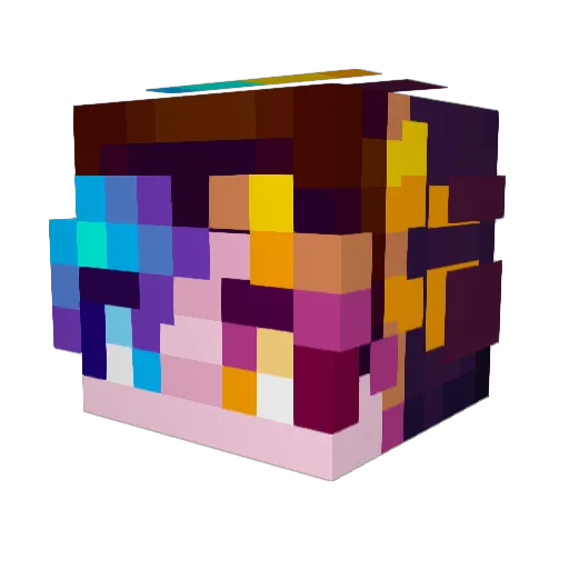 Zalaranger Minecraft avatar head, 3D render