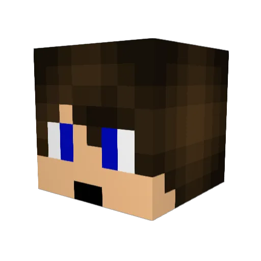 Zalatron Minecraft avatar head, 3D render