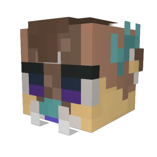Zaldi_Txiki Minecraft avatar head, 3D render