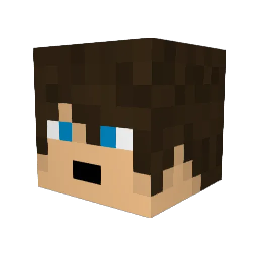 Zalefor Minecraft avatar head, 3D render