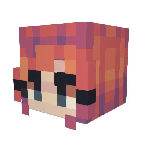 Zaleks Minecraft avatar head, 3D render