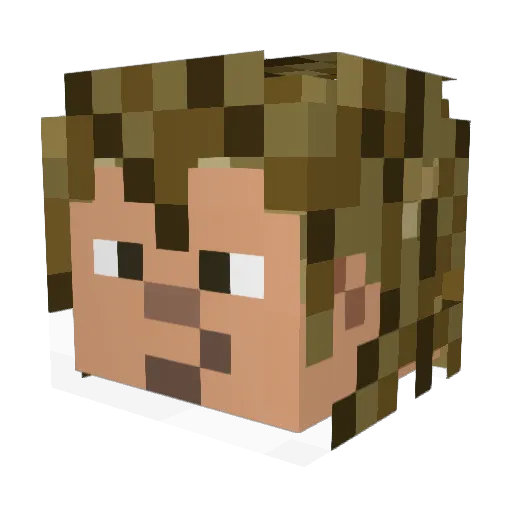 Zalenar Minecraft avatar head, 3D render