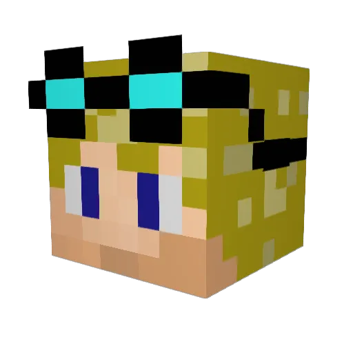 Zalgar Minecraft avatar head, 3D render