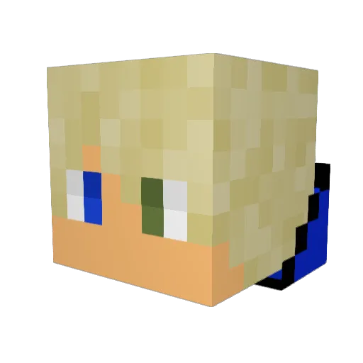 Zalinkie Minecraft avatar head, 3D render