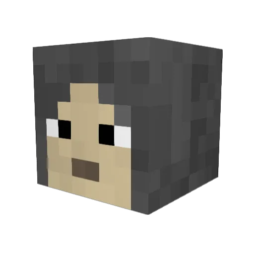 Zalithar Minecraft avatar head, 3D render