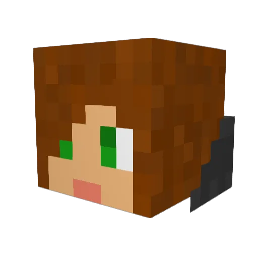 Zalky_ Minecraft avatar head, 3D render