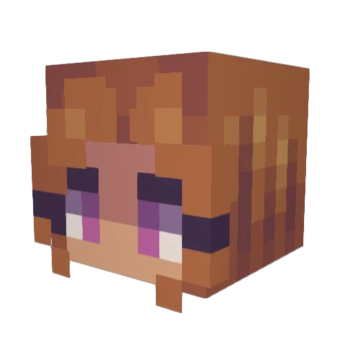 Zalkyria Minecraft avatar head, 3D render
