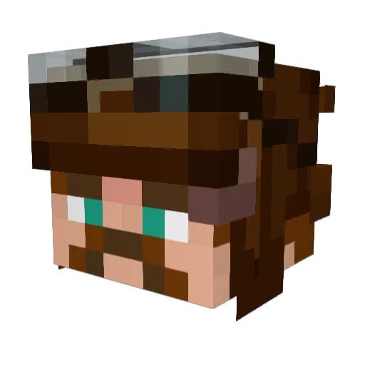 Zallahar Minecraft avatar head, 3D render