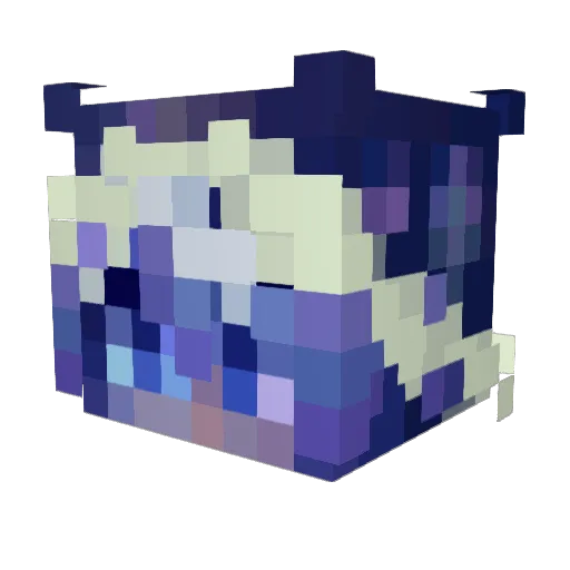 Zallieus Minecraft avatar head, 3D render