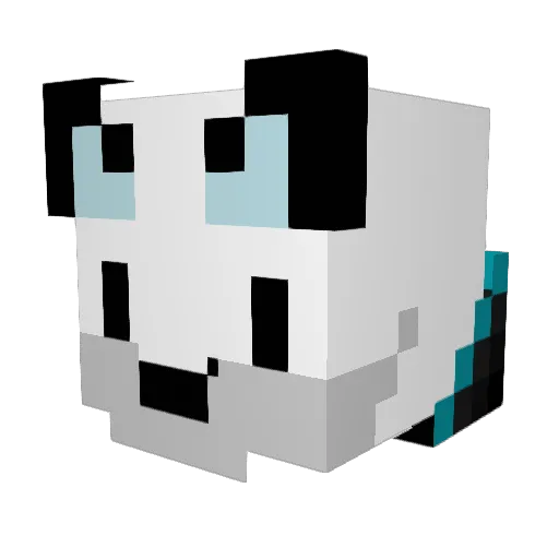 Zaloft Minecraft avatar head, 3D render
