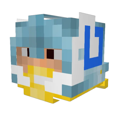 Zalomonsen Minecraft avatar head, 3D render