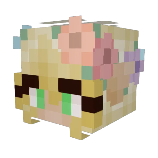 ZaloraSilver Minecraft avatar head, 3D render