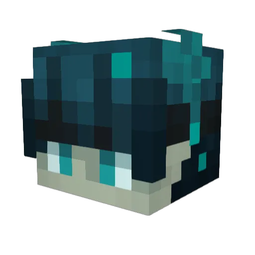 Zalores Minecraft avatar head, 3D render
