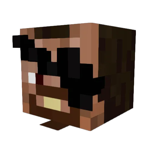 Zalphax Minecraft avatar head, 3D render