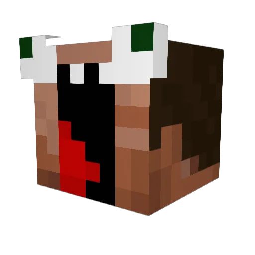 Zaltess Minecraft avatar head, 3D render