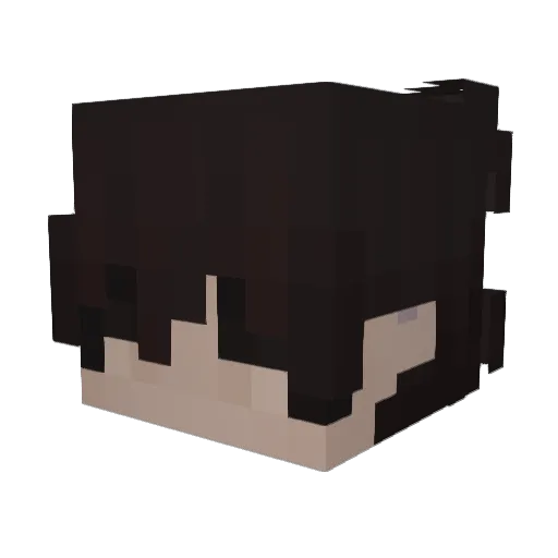 Zalty Minecraft avatar head, 3D render