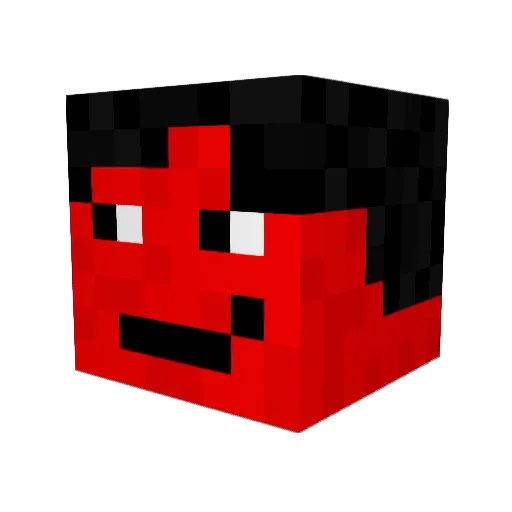 Zalupper Minecraft avatar head, 3D render