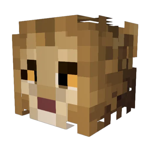 Zaluzar Minecraft avatar head, 3D render