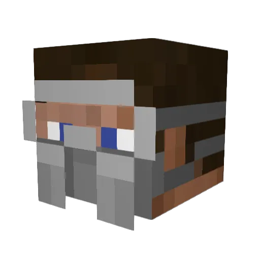 ZamaPL Minecraft avatar head, 3D render