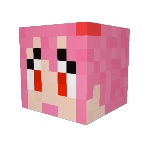 Zama_B Minecraft avatar head, 3D render