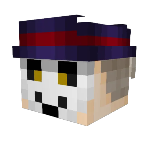 ZamanFr Minecraft avatar head, 3D render