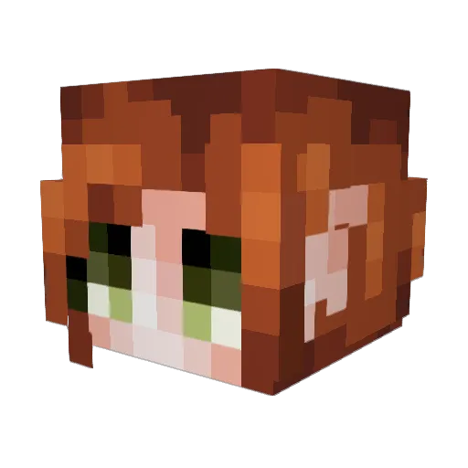 Zamandria Minecraft avatar head, 3D render