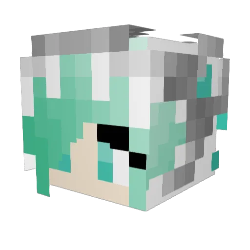 Zamarnia Minecraft avatar head, 3D render