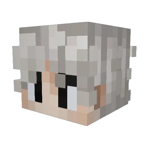 Zamasue Minecraft avatar head, 3D render